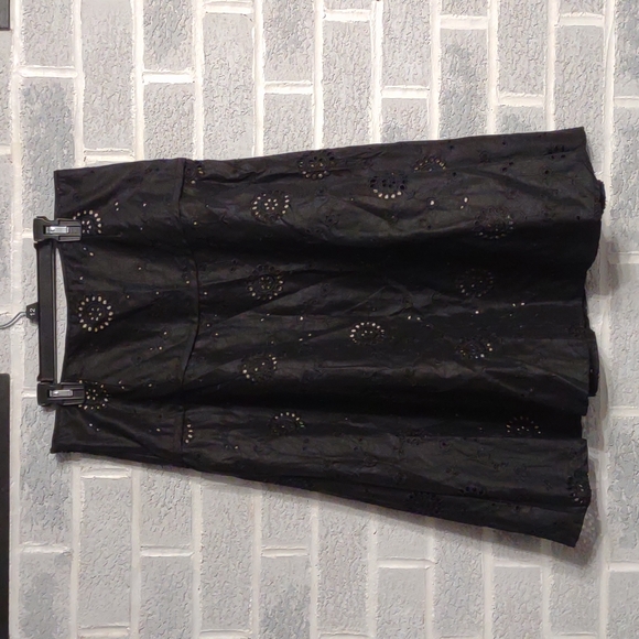 FREE w/ Bundle Saint Tropez West Linen Black and Tan Fully Lined High Waisted 6 - Picture 2 of 13